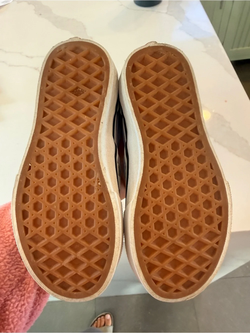 Vans Kids Toddler Slip-On Checkerboard Sneakers Light Purple and White Size 11